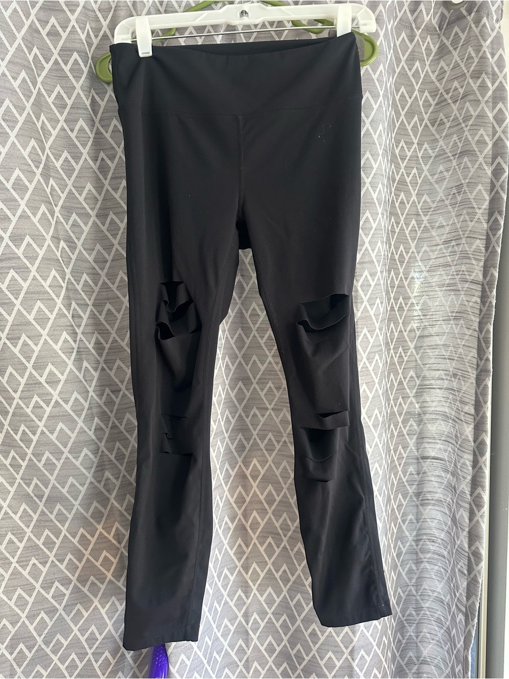 Black High-Waist Cutout Leggings